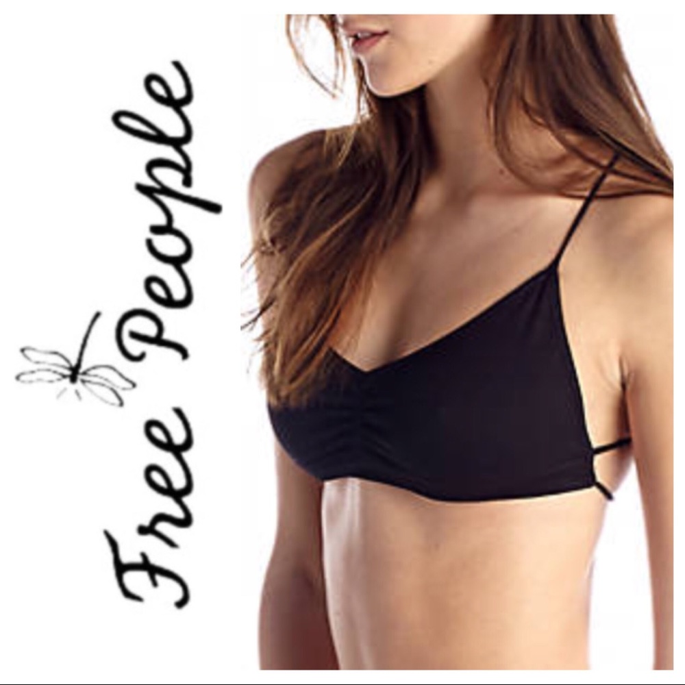 🦋Free People🦋 Black Strap Bralette